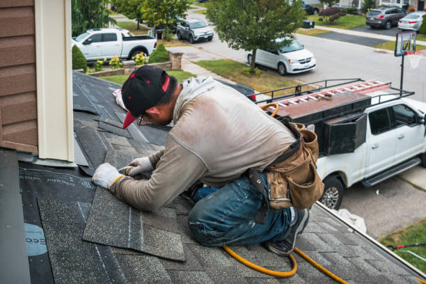 Professional Roofing technician working in Sharon, WI